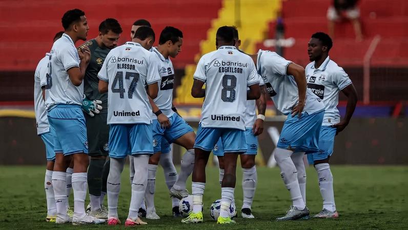 Jogadores do Grêmio na última rodada da Série A contra o Sport. Foto: Rafael Vieira/Grêmio FBPA