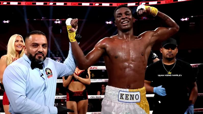 Keno Marley derrota Diarra Davis Jr em estreia no boxe profissional (Foto: Ed Mulholland/Getty Images for Netflix/AFP)