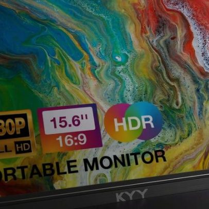 Monitor portátil de 15 polegadas com margem zero na Amazon