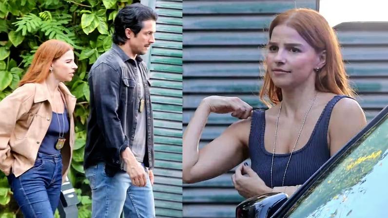 Romulo Estrela e Gabriela Medvedovsky gravam cenas de Três Graças na Gávea