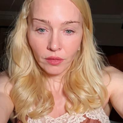 Madonna sem maquiagem celebra Hanukkah com namorado mais jovem