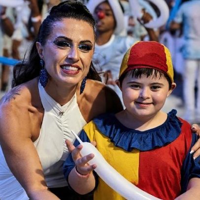 Tatiana Breia celebra evolução do filho com deficiência durante carnaval