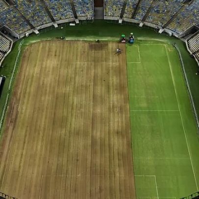 Gramado do Maracanã passa por revitalização