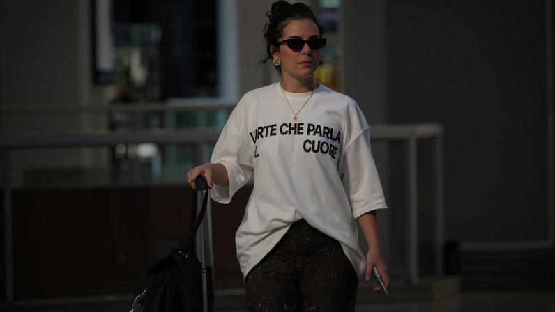Mel Maia embarca no aeroporto Santos Dumont, no Rio de Janeiro — Foto: Anna Giullia/ AgNews
