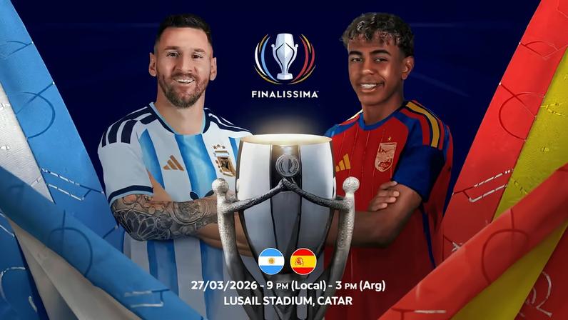 Messi e Yamal vão duelar na Finalíssima — Foto: Divulgação/Conmebol