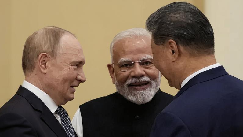 Putin, Modi, and Xi at the 2025 Shanghai Cooperation Organisation summit