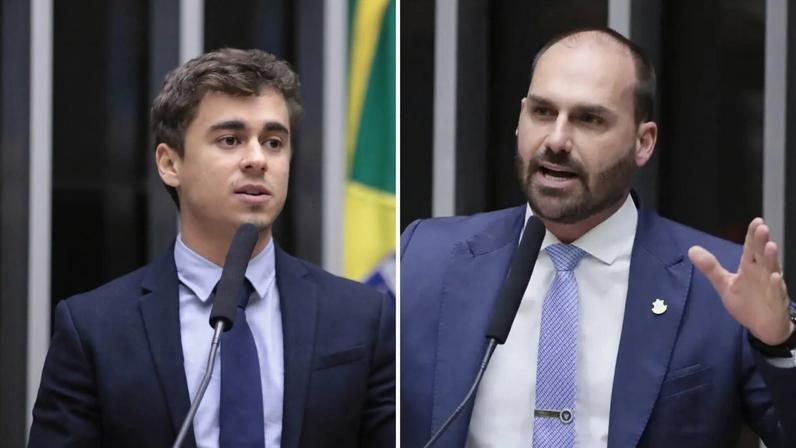 Direita entra em conflito após derrubada da sanção Magnitsky contra Moraes. (Foto: Zeca Ribeiro/Câmara dos Deputados / Maryanna Oliveira/Câmara dos Deputados / Renato Araújo/Câmara dos Deputados / Marcelo Camargo/Agência Brasil)