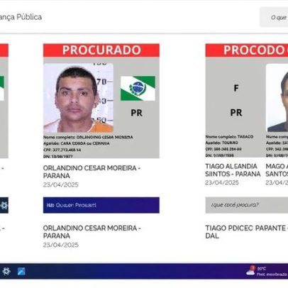 Criminosos mais procurados do Brasil respondem por homicídio, drogas e organização criminosa