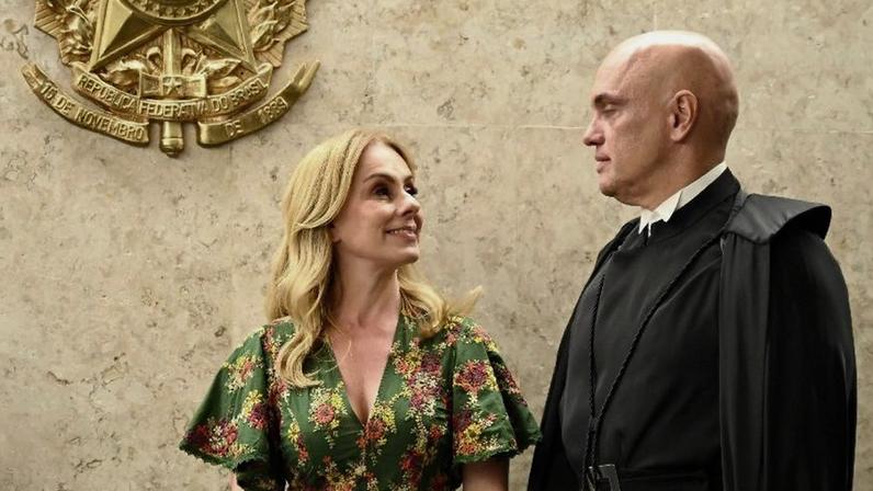 O ministro do STF Alexandre de Moraes e a esposa, a advogada Viviane Barci de Moraes
