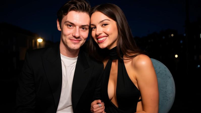 Louis Partridge e Olivia Rodrigo — Foto: Getty Images