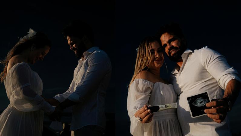 Patricia Leitte e marido anunciam gravidez — Foto: Vitor da Vile/Divulgação
