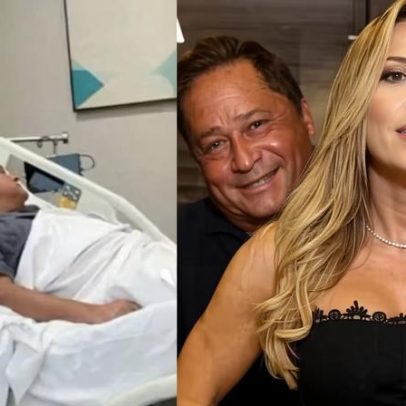 Leonardo aparece em maca no hospital; Poliana Rocha revela motivo da internação