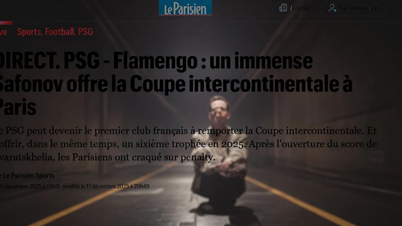 Le Parisien exalta atuação de Safonov — Foto: Reprodução