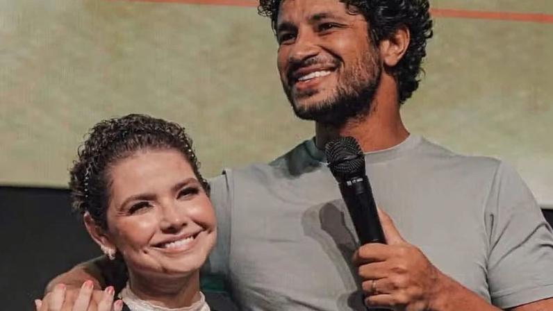 Camila Campos revela que ela e Léo Zagueiro, ídolo do Cruzeiro, 'se guardaram' para o casamento — Foto: Reprodução/Instagram/@leozagueiro