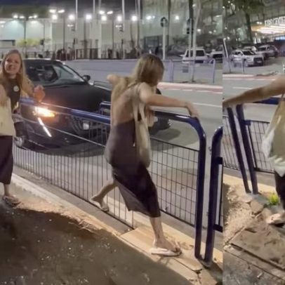 Rafa Justus deixa formatura de madrugada, usa chinelo grande e pula poças em SP