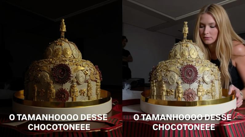 Virginia se surpreende ao mostrar chocotone de mais de R$ 5 mil — Foto: Reprodução/ Instagram