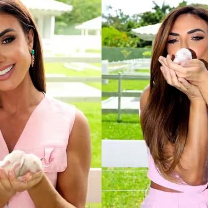 Nicole Bahls celebra nascimento de coelhinhos de Wanessa e Allan Souza Lima