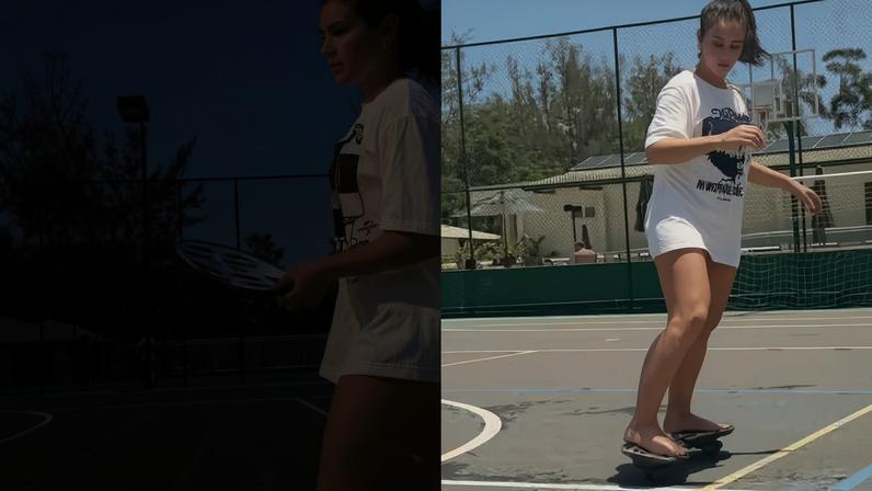 Paolla Oliveira mostra habilidade no skate em vídeo compartilhado nas redes