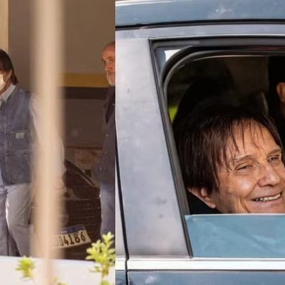 Roberto Carlos deixa hotel em Gramado após acidente