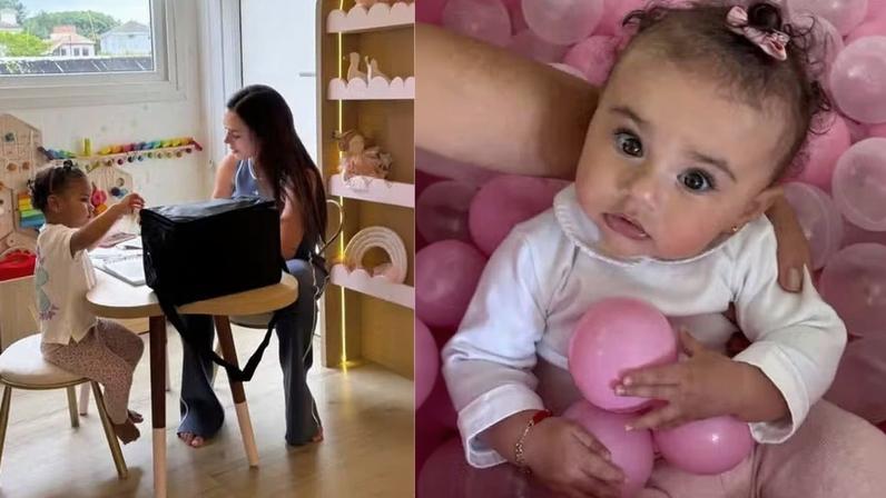 Mavie e Mel, filhas de Neymar e Bruna Biancardi — Foto: Reprodução/ Instagram