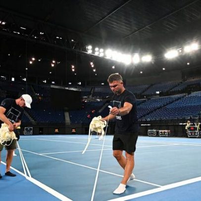 Rod Laver Arena recebe ajustes finais para o Australian Open