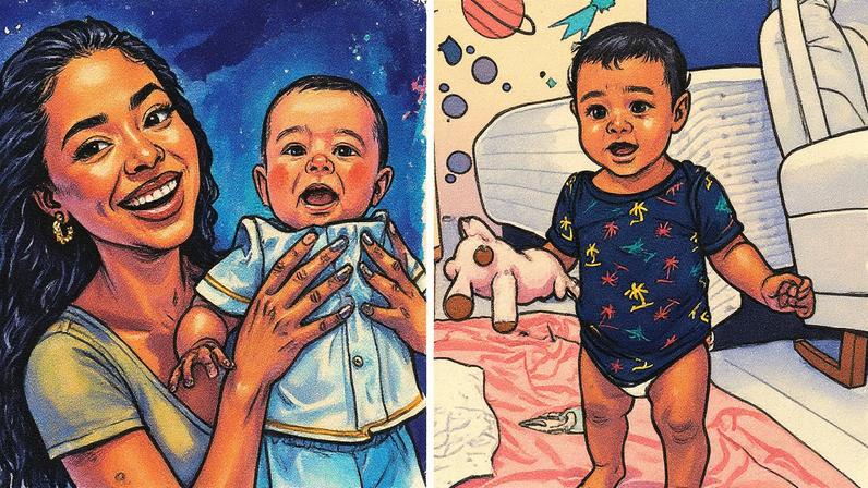 Filho de MC Daniel com Lorena Maria impressiona ao andar pela 1ª vez aos 9 meses — Foto: Reprodução/Instagram