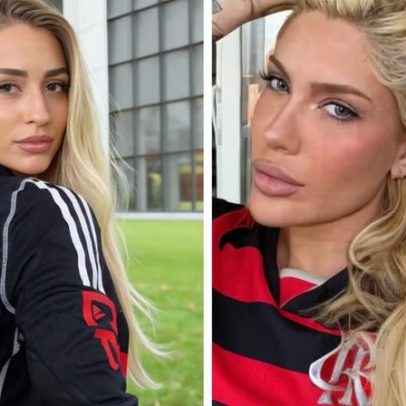 Karoline Lima e esposas chegam ao Catar para estreia do Flamengo