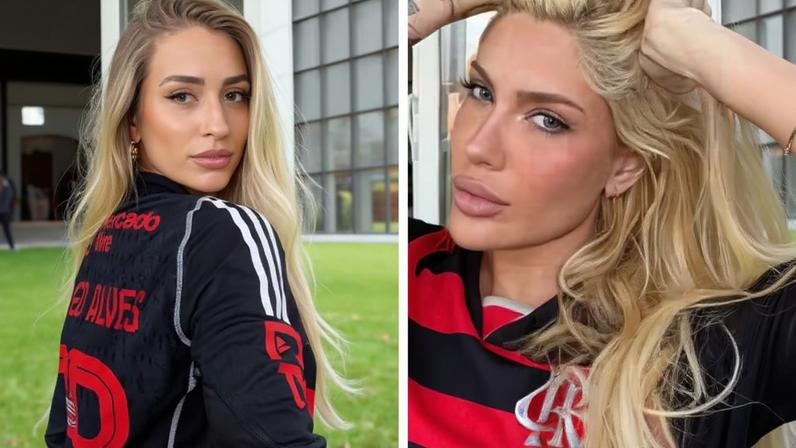 Karoline Lima e outras 'flaesposas' desembarcam no Catar para estreia do Flamengo no Intercontinental — Foto: Reprodução/Instagram