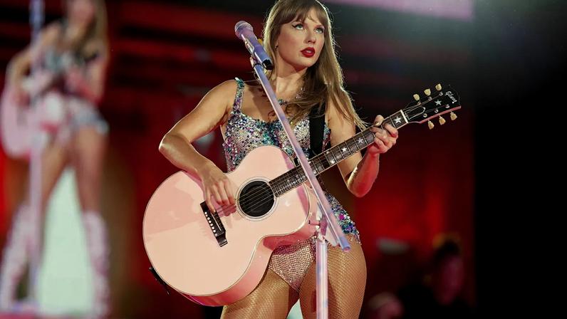 Taylor Swift performs onstage during "Taylor Swift | The Eras Tour" at Caesars Superdome on October 25, 2024 in New Orleans, Louisiana.