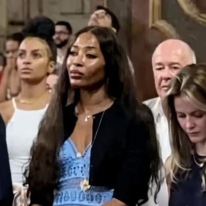 Naomi Campbell passa o Natal no Brasil e participa de missa em Minas Gerais