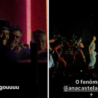 Zé Felipe acompanha show de Ana Castela nos bastidores com o sogro