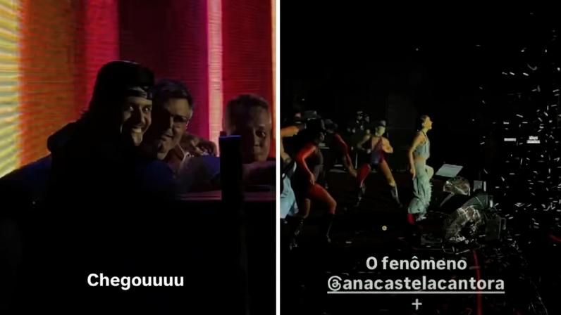 Zé Felipe assiste a show de Ana Castela nos bastidores acompanhado do sogro — Foto: Reprodução/Instagram