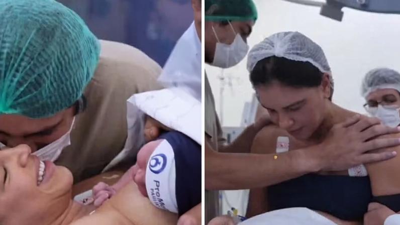 Mariana Rios compartilha vídeo do parto — Foto: Reprodução/Instagram
