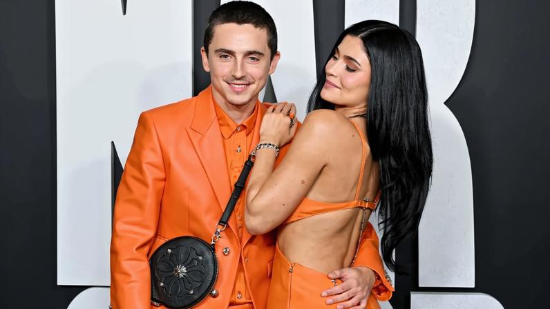 Timothée Chalamet, seen here at the Los Angeles premiere of his movie “Marty Supreme” with girlfriend Kylie Jenner, has been “Kardashianized,” a source told Page Six.