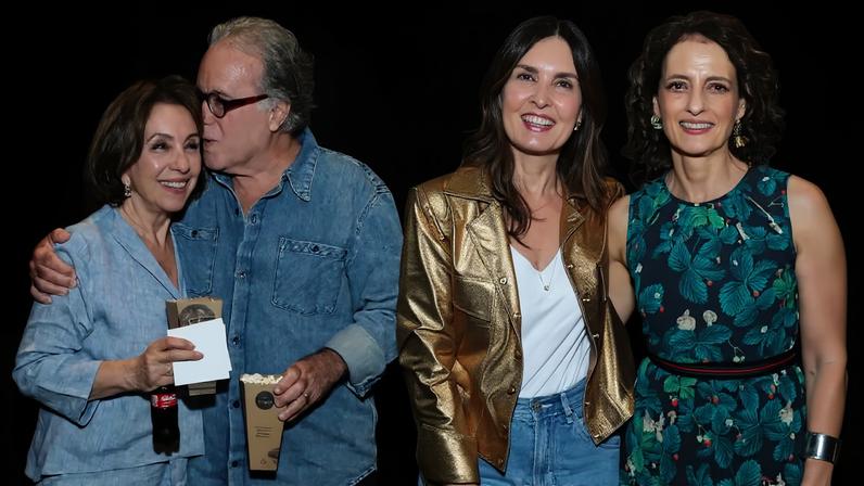 Tony Ramos e Lidiane Barbosa, e Fátima Bernardes e Denise Fraga — Foto: Thiago Mattos/BrazilNews