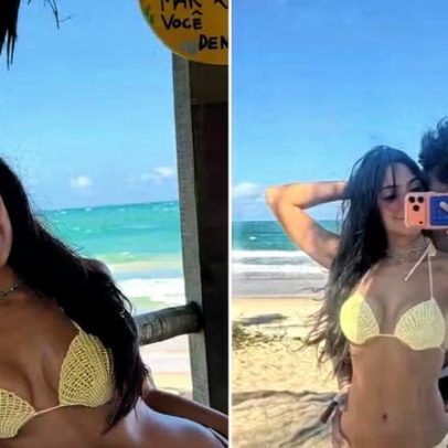 Vanessa Lopes posa com o namorado em cenário paradisíaco de Pernambuco