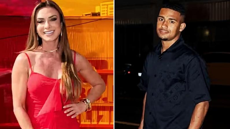 Nicole Bahls e Samuel Lino estão juntos há um mês — Foto: Manuela Scarpa/BrazilNews e Reprodução/Instagram