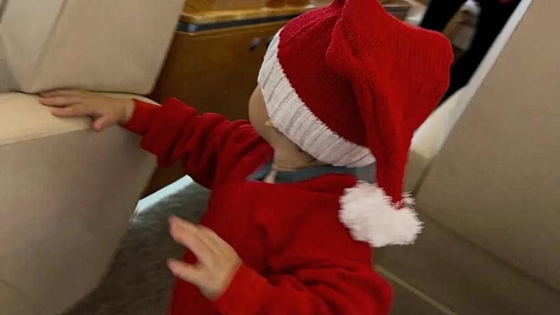 Justin Bieber shared pics of his son, Jack Blues, dressed up as Santa on Christmas Eve.