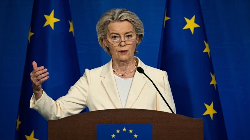 A presidente da Comissão Europeia, Ursula von der Leyen. Foto: ADEK BERRY / AFP