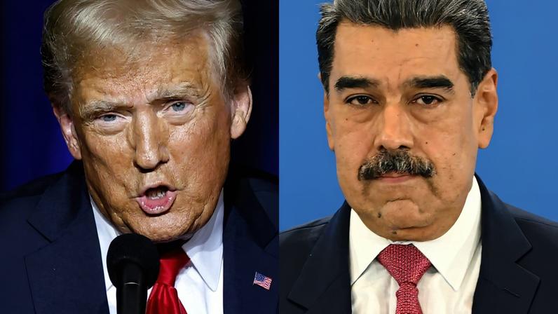 O presidente dos EUA, Donald Trump, e o presidente venezuelano Nicolás Maduro. Fotos: Kamil Kaczynski e Frederico Parra/AFP