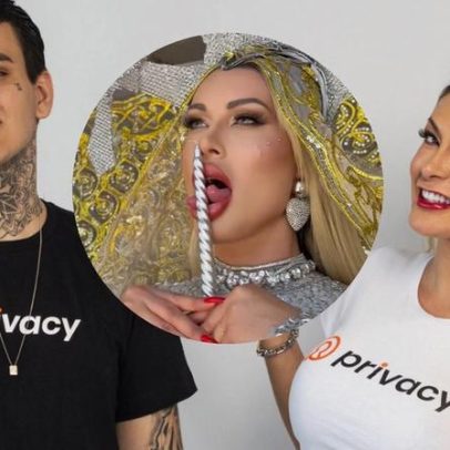 Andressa Urach posa como santa após anúncio de conteúdo adulto com filho