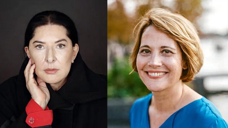 Artist Marina Abramović (above left) and curator Mirjam Varadinis (above right) devised THE BUS project after working together at Kunsthaus Zürich Abramović: Marco Anelli © INSTAGRAM @marco_anelli_studio. Varadinis: © Balz Murer
