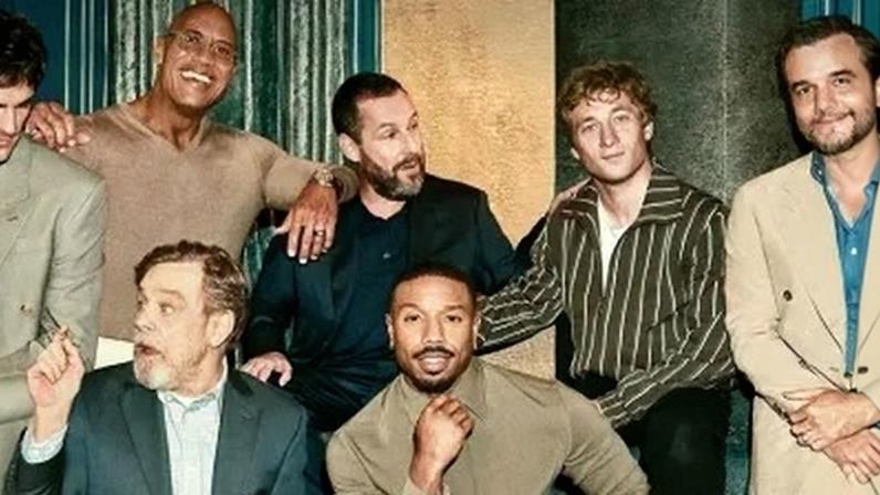 Wagner Moura estampa capa do The Hollywood Reporter ao lado de Adam Sandler, Dwayne Johnson, Jacob Elordi, Jeremy Allen White, Mark Hamill e Michael B. Jordan