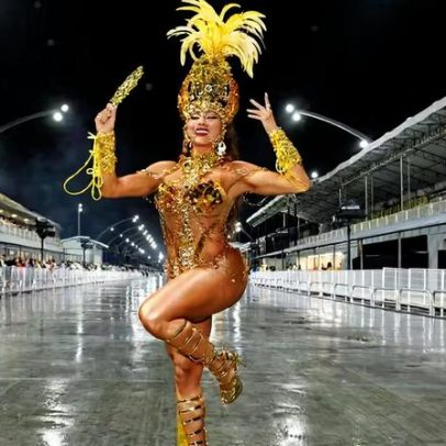 Juju Salimeni revela look para ensaio da Barroca com tema dourado