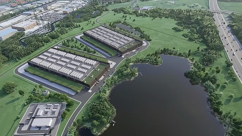 How the AI datacentre next to the M25 in Buckinghamshire could look.