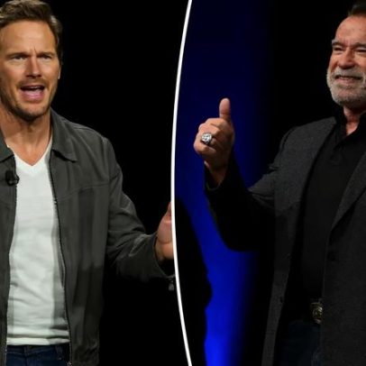 Chris Pratt não sabe o que fazer com presente de Natal gigante de Schwarzenegger