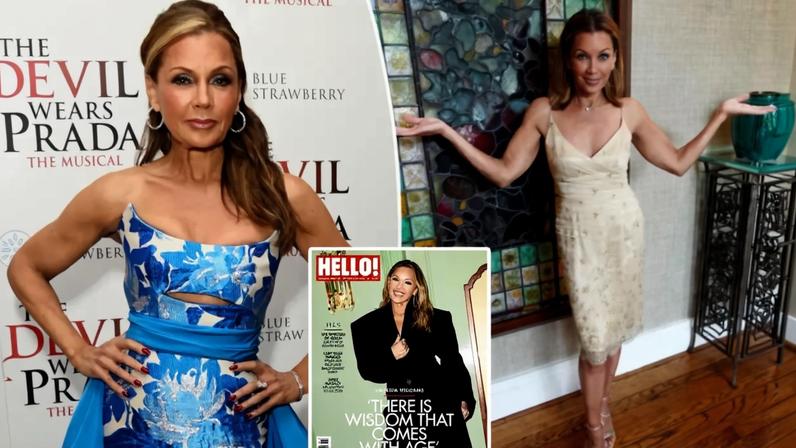 Vanessa Williams smiles on the cover of Hello Magazine, wearing a black blazer.