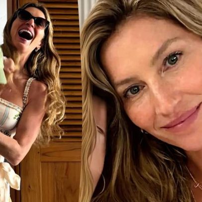 Gisele Bündchen dá pista sobre o nome do bebê com colar de diamante