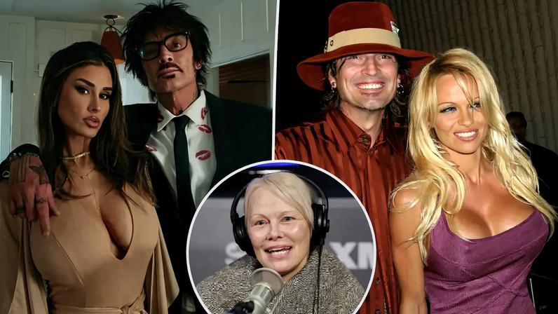 Pamela Anderson blamed Tommy Lee's wife, Brittany Furlan, for their estranged relationship during an appearance on Andy Cohen's SiriusXM show on Thursday.