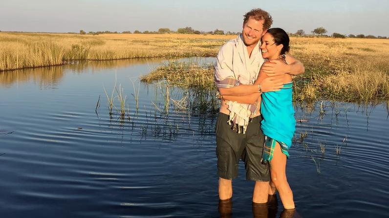 Meghan Markle danced with Prince Harry in a video clip in honor of the viral 2016 trend.